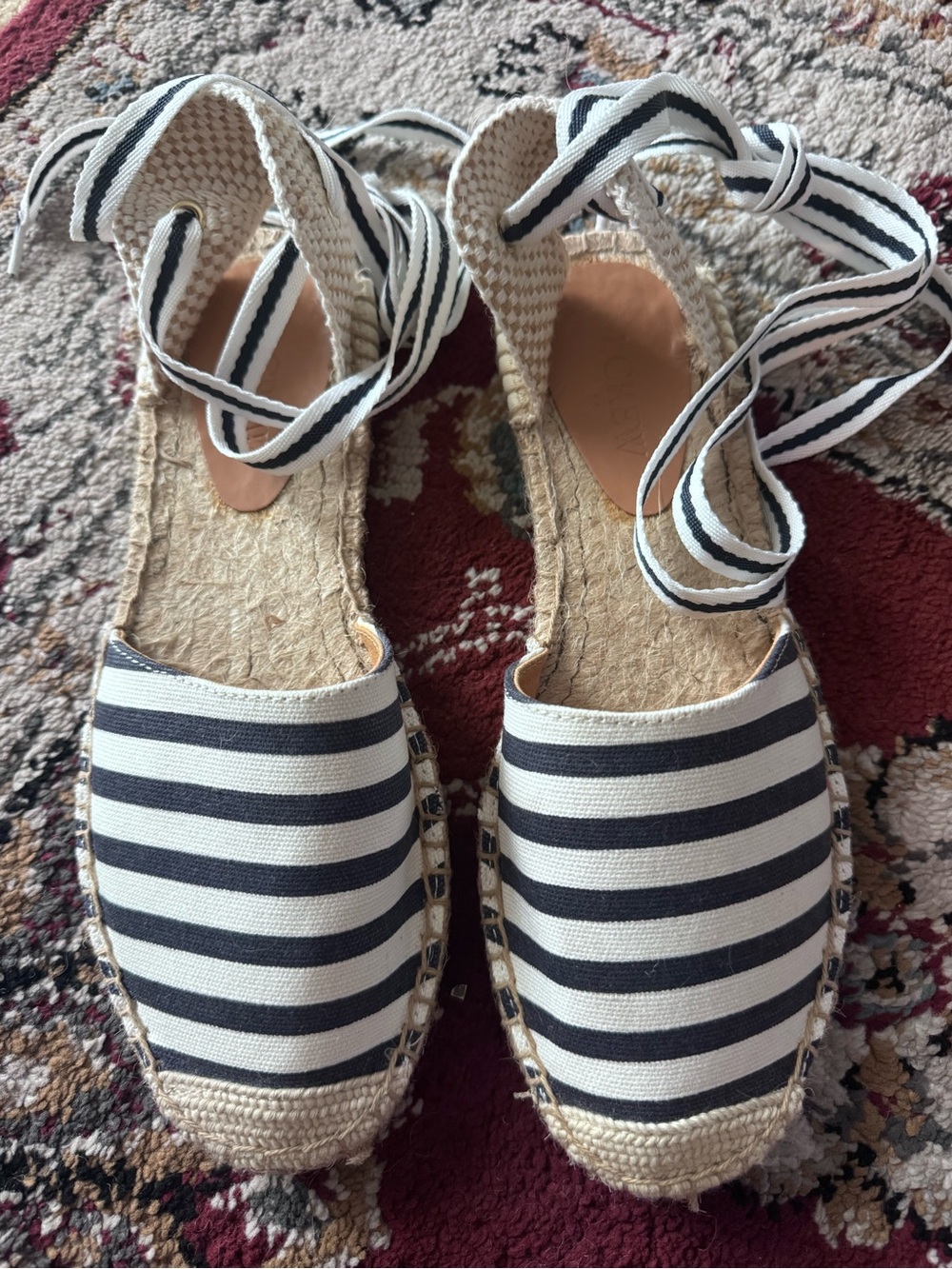 J.Crew espadrilles with ankle wrap size 6.5